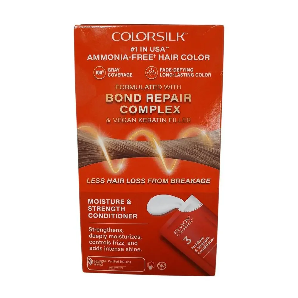 Revlon ColorSilk Permanent Hair Color 60 Dark Ash Blonde No Ammonia Repair Vegan